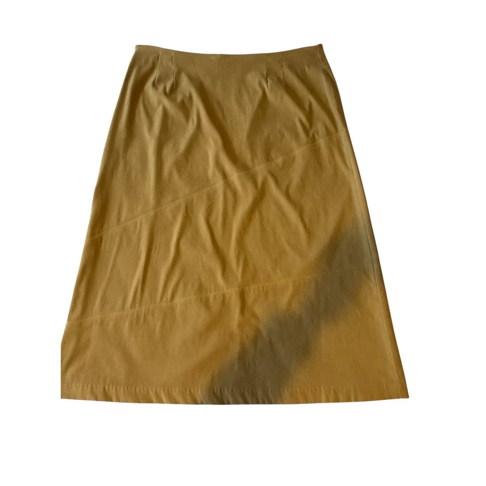 Handmade Tan A-Line Skirt Womens 22 Waist Midi Boot Style‎ Artisan Fall